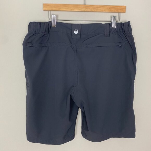 Wrangler Outdoor Performance Shorts Grey Mens 36 Elastic Waist Hiking Camping - Picture 5 of 7